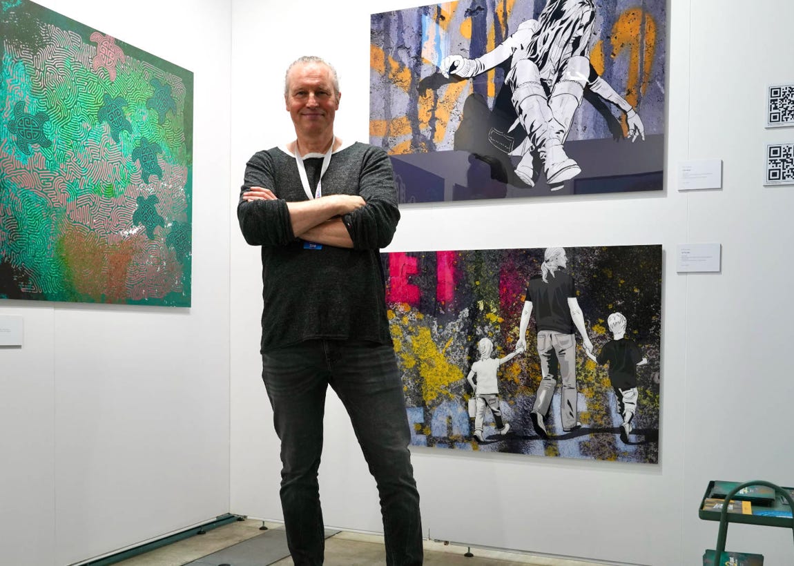Artist: Piotr Paneczko. Exhibition Surf Art Colection. Discovery Art Fair, Cologne 2024
