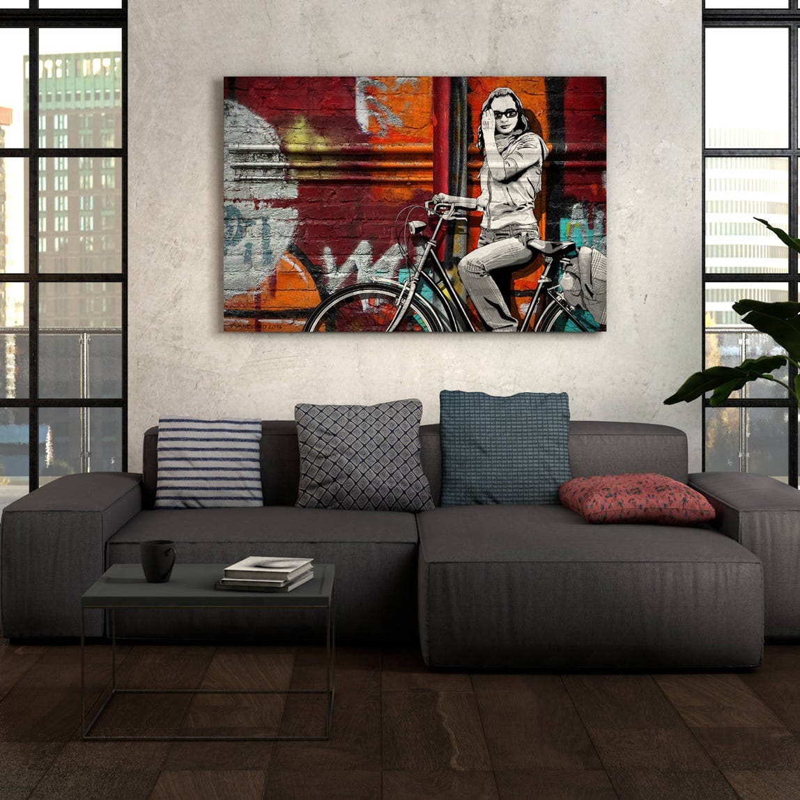 Title: Colored Factory. Street Art for Home Collection